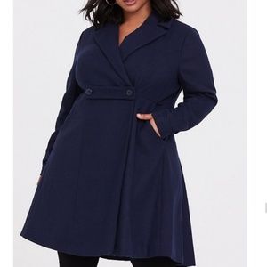 Torrid size 4 Outlander navy coat